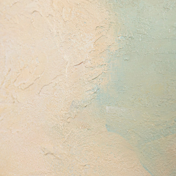 Abstraktes Wandbild mit harmonischen Formen und natürlicher Farbwirkung