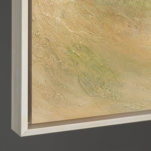 Handmalet lærredsbillede "Varme Vidder" – Moderne Abstrakt Kunst med Ramme