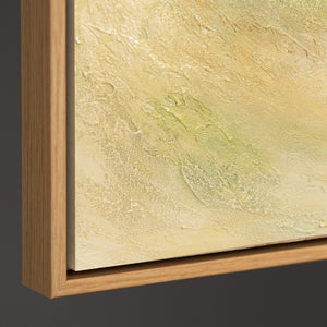 Handmalet lærredsbillede "Varme Vidder" – Moderne Abstrakt Kunst med Ramme