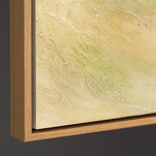 Handmalet lærredsbillede "Varme Vidder" – Moderne Abstrakt Kunst med Ramme