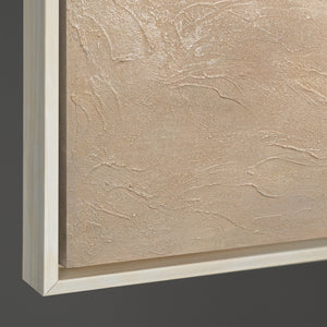 Handmalet Lærredsbillede "Grøn Akcent" – Minimalistisk Abstrakt Kunst