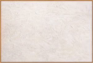 Håndmalet akrylmaleri med ramme "Tidens hvisken" – Abstrakt strukturkunst