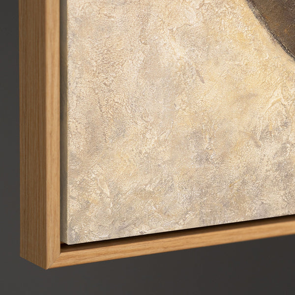 Abstraktes Wandbild auf Leinwand mit geometrischem Motiv