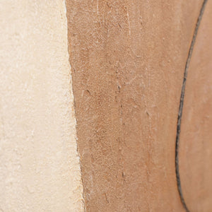 Moderne maleri i beige og grå med ramme – Abstrakt kunst “Kontrasternes balance”