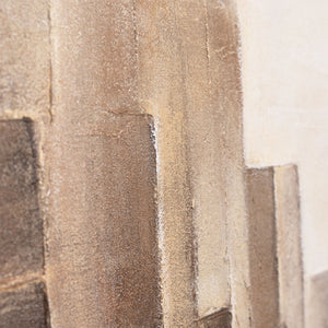 Abstraktes Leinwandbild mit geometrischen Architekturformen