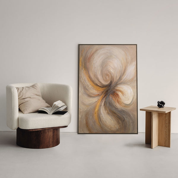 Abstrakt lærredsmaleri "Strømmens energi" – moderne kunst til stuen