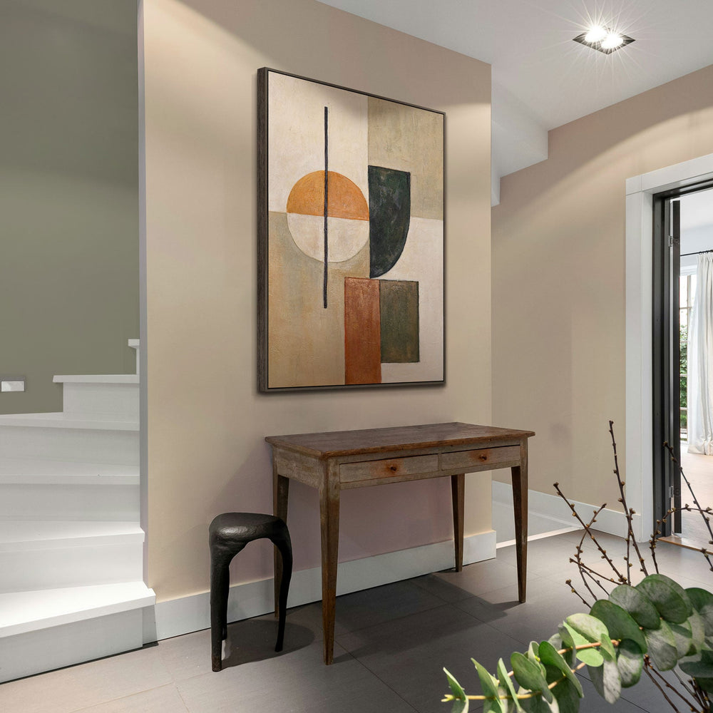 Håndmalet moderne kunst „Balance“ – abstrakte malerier i geometrisk design