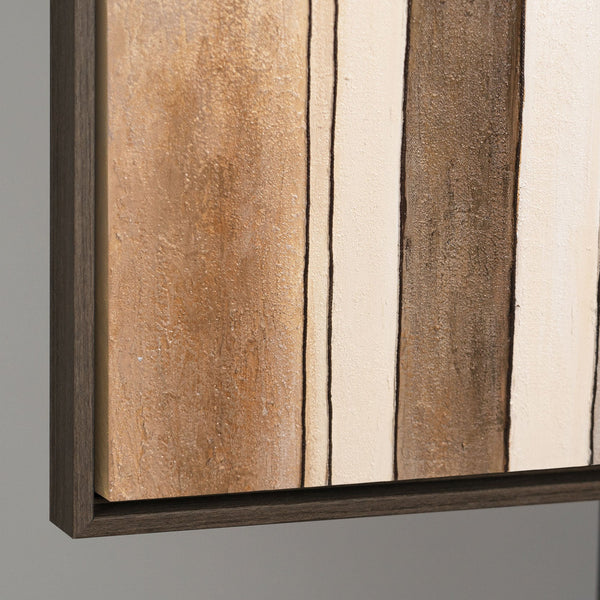 Abstraktes Leinwandbild „Stadt der Figuren“ – Moderne Bilder Wohnzimmer