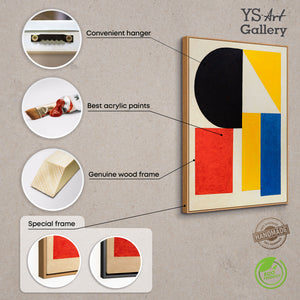 Abstraktes Wandbild mit harmonischen Formen und natürlicher Farbwirkung