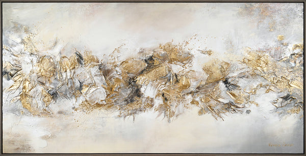 "Gyldne Strukturer" store abstrakte malerier til moderne hjem