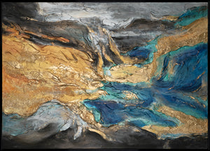 Acrylmalerei auf Leinwand Detail