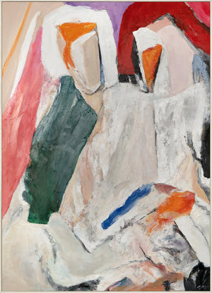 Abstraktes Acrylbild Frauengesicht bunt moderne Wandkunst