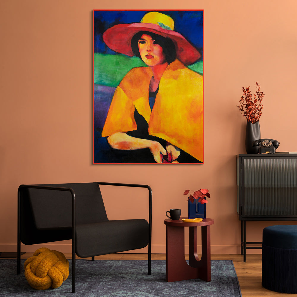 Originalt håndmalet maleri "Feminitet" moderne vægkunst