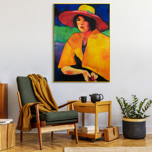 Originalt håndmalet maleri "Feminitet" moderne vægkunst