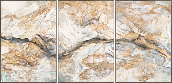 Abstrakte mønstre som triptykon – moderne lærredsmaleri „Abstrakte Muster“