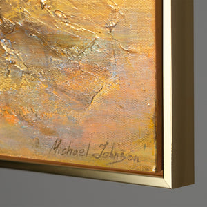 Håndmalet religiøst billede moderne kunst „Troens Strålestyrke“ – kunst på lærred med Kristus ved havet