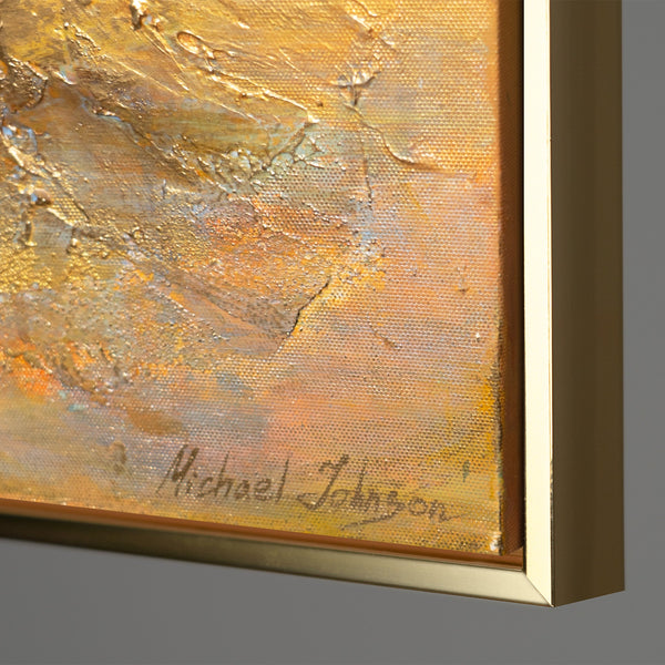 Håndmalet religiøst billede moderne kunst „Troens Strålestyrke“ – kunst på lærred med Kristus ved havet