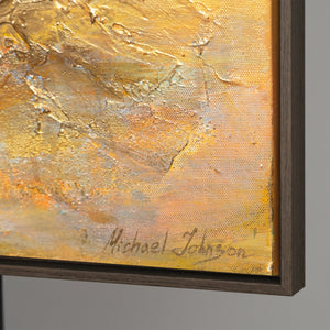 Håndmalet religiøst billede moderne kunst „Troens Strålestyrke“ – kunst på lærred med Kristus ved havet