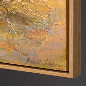 Håndmalet religiøst billede moderne kunst „Troens Strålestyrke“ – kunst på lærred med Kristus ved havet