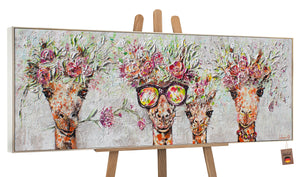 Acrylmalerier "Giraffer" med ramme i moderne stil