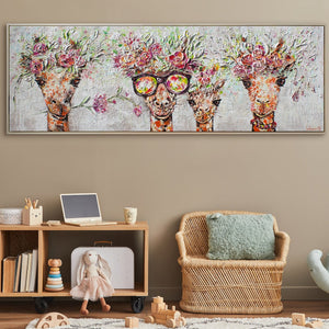 Acrylmalerier "Giraffer" med ramme i moderne stil