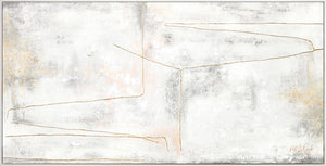 Abstrakt vægkunst "Gyldne linjer" – moderne kunst på lærred