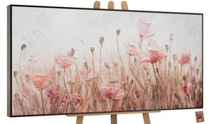 Blomster akryl billeder på lærred "Valmuer"