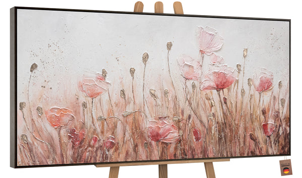 Blomster akryl billeder på lærred "Valmuer"