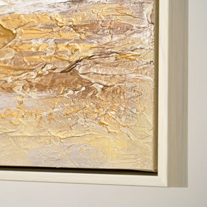 Akrylmaleri abstrakt kunst sejlscene "Solblænding"