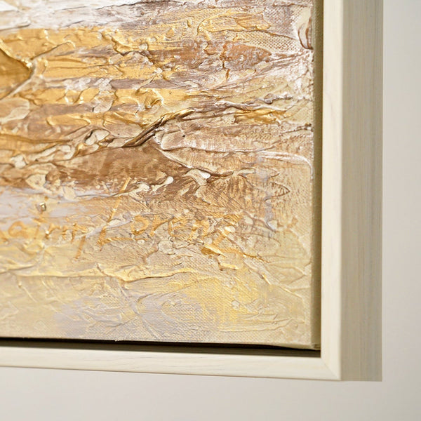 Akrylmaleri abstrakt kunst sejlscene "Solblænding"