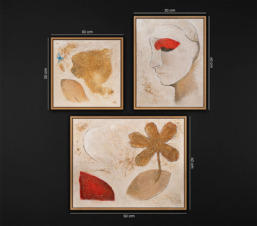 Luxus Gemälde Handgemalt Wohnzimmer Modern – Handgemalte Kunstwerke bilder set mit Rahmen