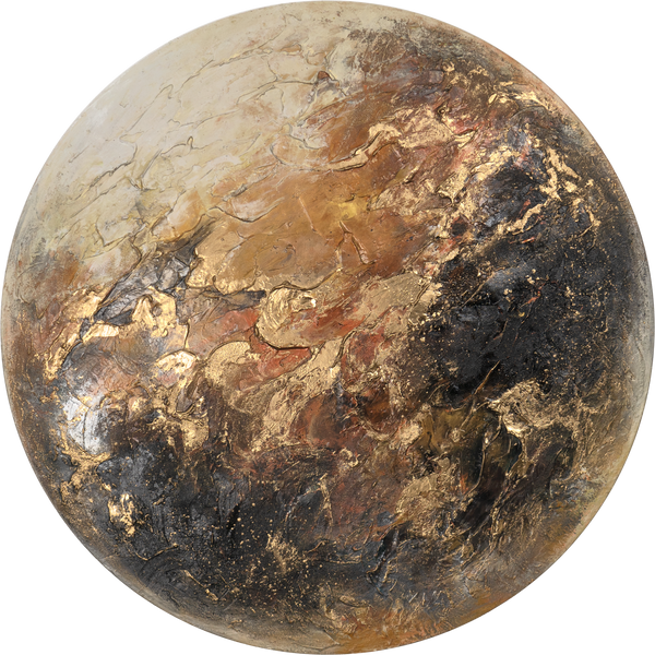 Rundt efterlysende maleri "Venus" – Planetinspireret vægkunst i akryl