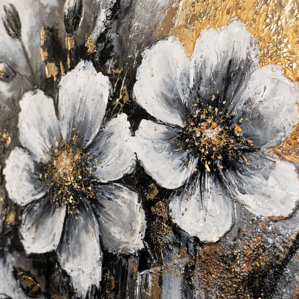 Håndmalet akrylmaleri på lærred "Farvernes glød" 115x50cm