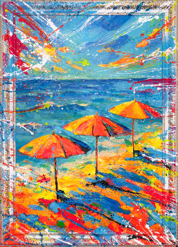 Farbenfrohe Acrylkunst Auf Leinwand