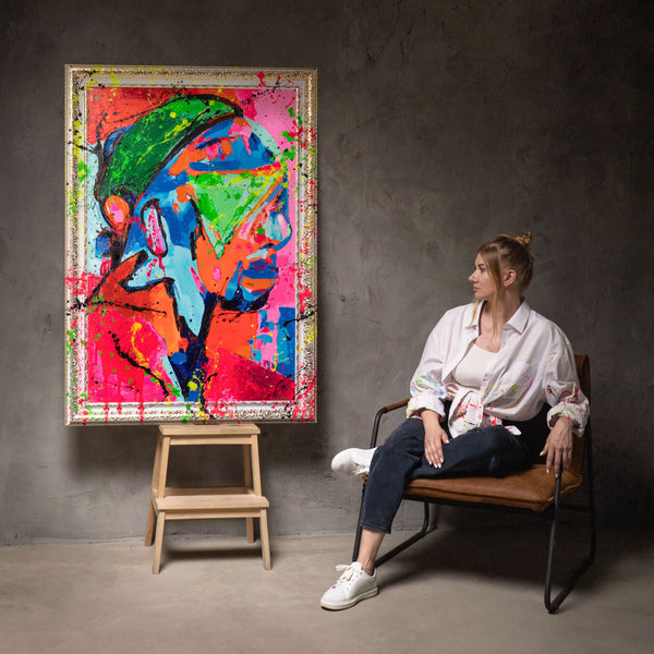 Håndmalet Abstrakt Kunst – Moderne Vægmalerier på Lærred „Farve som Følelse“