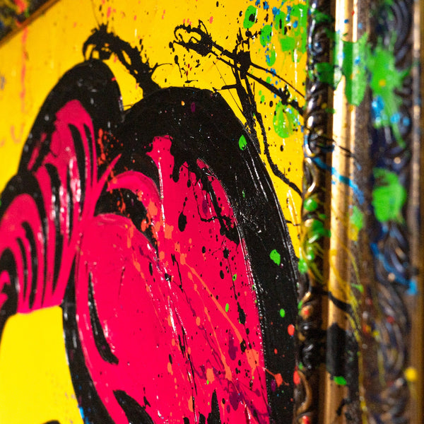 Abstrakt Maleri Pop-Art – Farverige Billeder til Stue Dekoration „Miss WOW“
