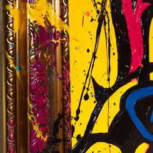 Abstrakt Maleri Pop-Art – Farverige Billeder til Stue Dekoration „Miss WOW“
