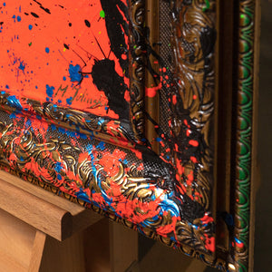 Abstrakt Maleri Pop-Art – Farverige Billeder til Stue Dekoration „Miss WOW“
