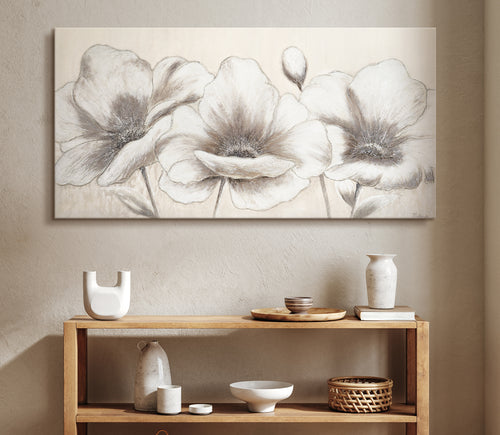 Blomster abstrakte billeder håndmalet "Blomster II"