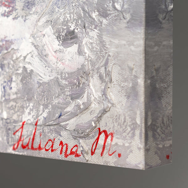 Landskab male akryl håndmalet "Stille Havn"