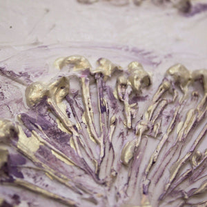 wanddekoration wohnzimmer modern Strukturierte Blüten in Nahaufnahme