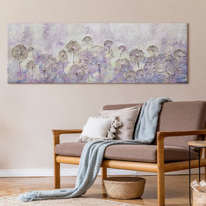 Blomster maleri på lærred "Forårsbegyndelse" med ramme i moderne stil