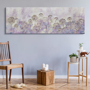 Blomster maleri på lærred "Forårsbegyndelse" med ramme i moderne stil