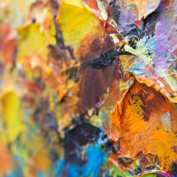 Abstrakte bilder auf leinwand Nahaufnahme von strukturierten Farbflächen