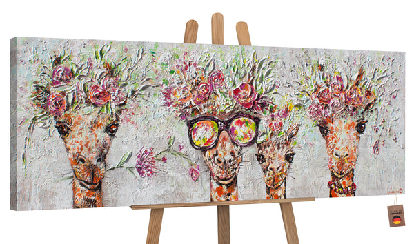 Acrylmalerier "Giraffer" med ramme i moderne stil