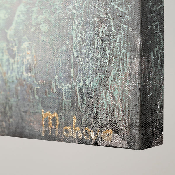 Akryl landskabsmaleri "Solenergi" – håndmalet kunstværk i tekstur