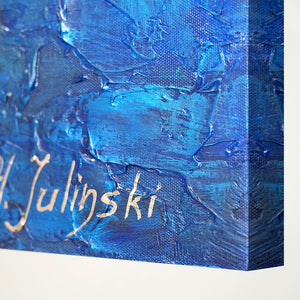 Abstrakt maleri på lærred "Marine" – håndlavet kunstværk