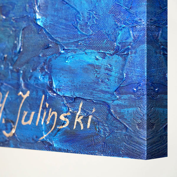 Abstrakt maleri på lærred "Marine" – håndlavet kunstværk