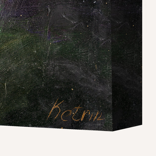 Kunstnerisk vægdekoration med blomster "Pæoner II" håndmalet lærred