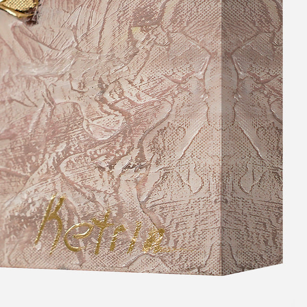 Stilfuldt akrylmaleri med blomstermotiv “Malve”